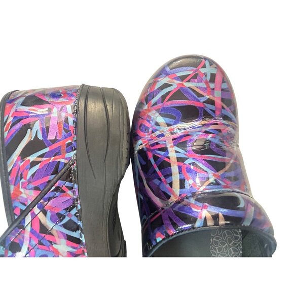 Dansko Women's Professional Leather Clogs in Petrol Patent Ribbon 40 US 10 - Picture 4 of 6